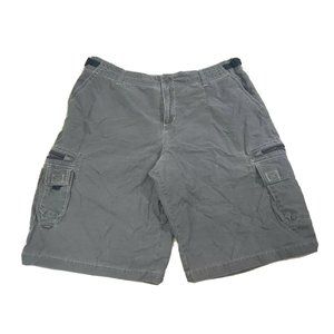 Men's Kuhl 40 Cargo Shorts Dark Adjustable Waist Hiking Utility *Stain Spots